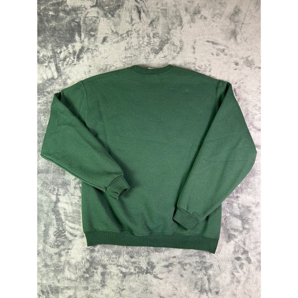 Michigan State University MSU Crewneck Sweatshirt Green Jerzees Super Sweats M - Picture 5 of 6
